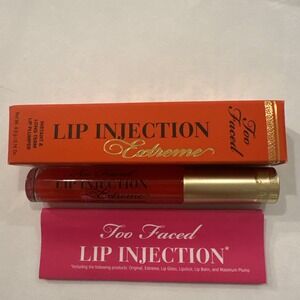 Too Faced Lip Injection Extreme Plump TANGERINE DREAM Plumper Lipgloss NIB .14oz